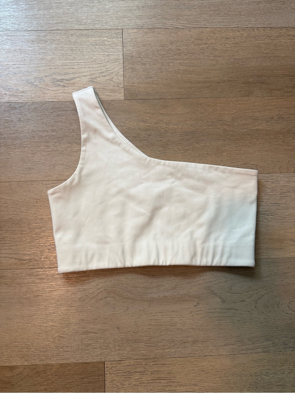 Girlfriend Collective - One-Shoulder White Sports Bra - M